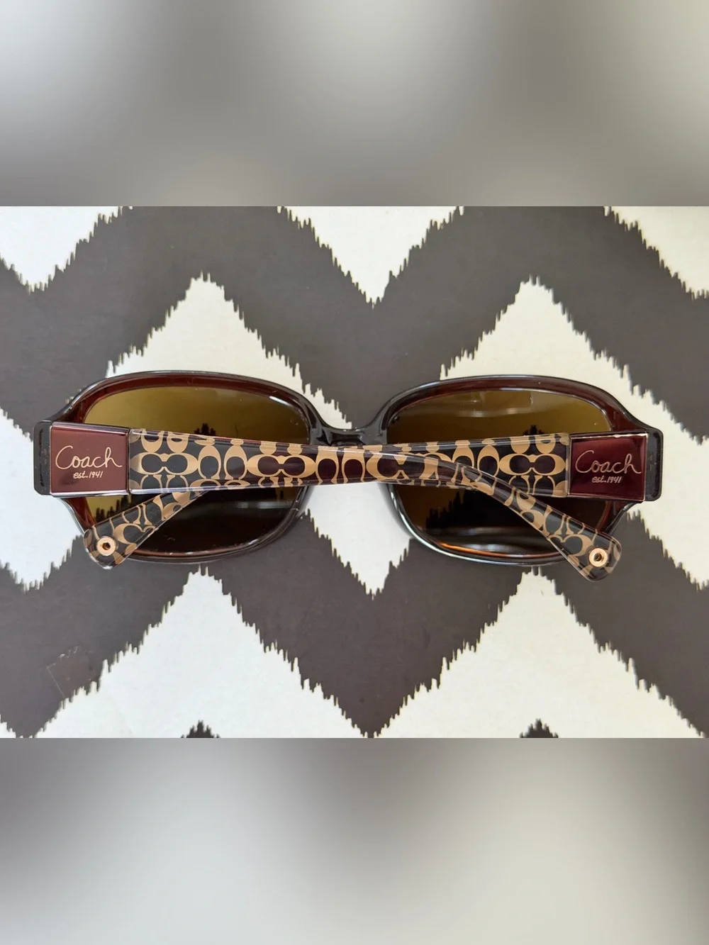 Coach S3002 Signature Brown Tortoise Gradient Lens Women's Sunglasses